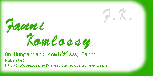 fanni komlossy business card